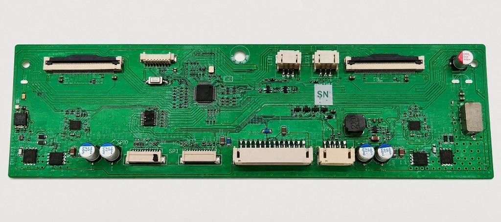 Assembled prototype PCB.