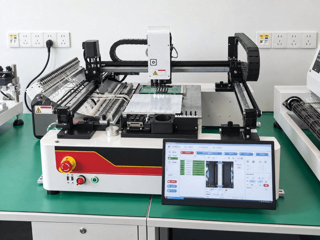 Compact component-placement equipment used for prototype PCB assembly